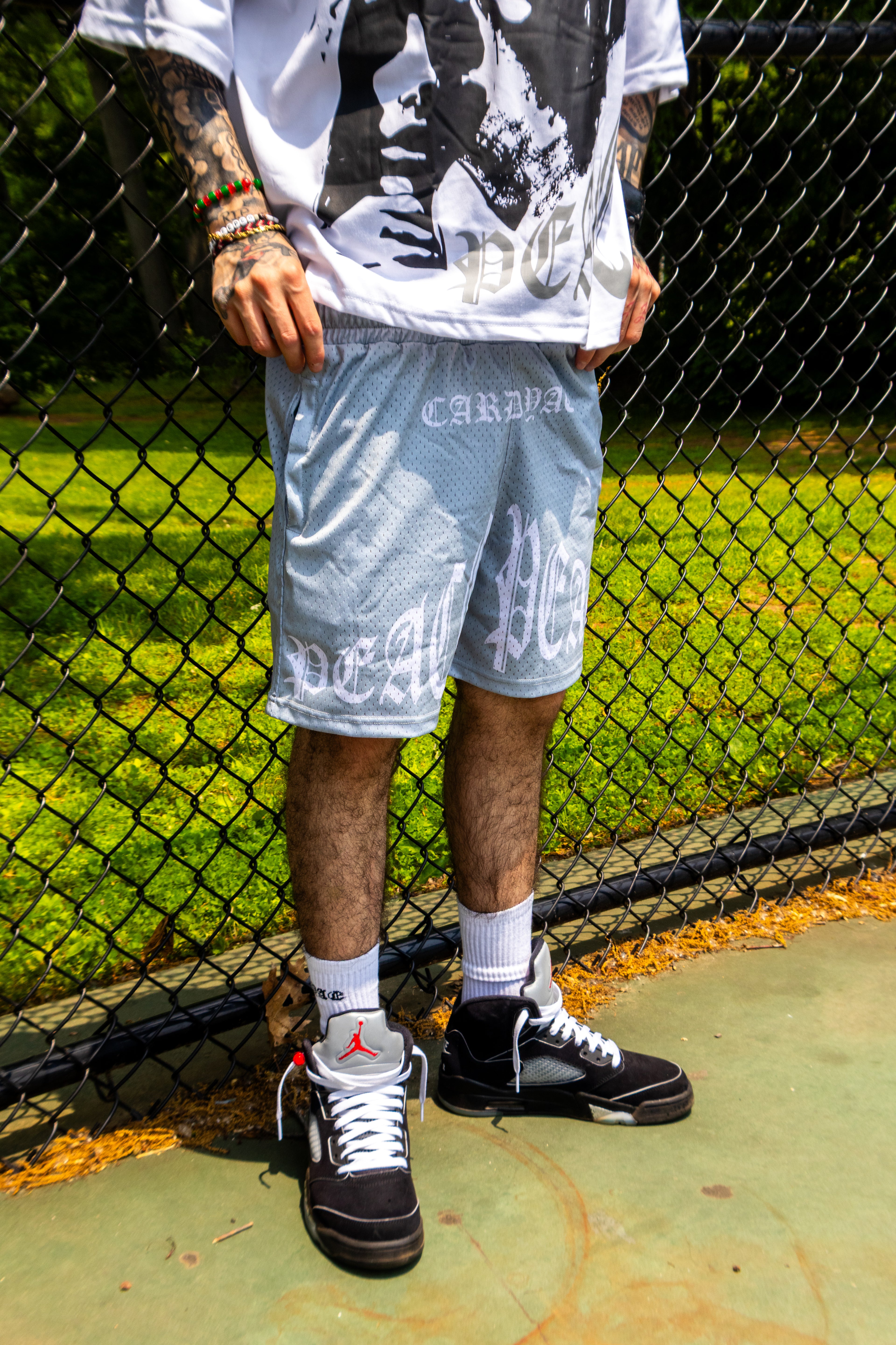 CARDYAE “PEACE” MESH SHORTS